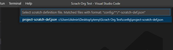 Scratch Org Definition file use